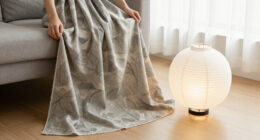 She Draped A Scarf Over IKEA’s Paper Lantern, And It Looks Custom