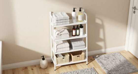 She Put A 5-Tier Shelf Behind Her Bathroom Door