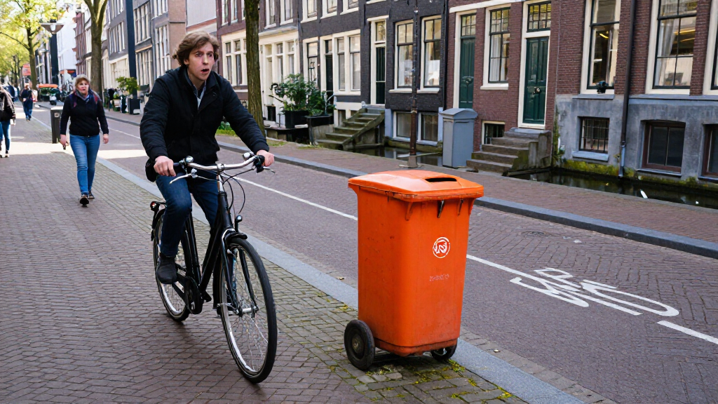 Amsterdam Plaatst Prullenbak Midden Op Fietspad: 'Een Giller' - NOS