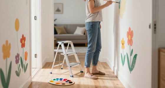 Her Sister Painted Flowers On Her Hallway Walls — Now It’s A Colorful Escape